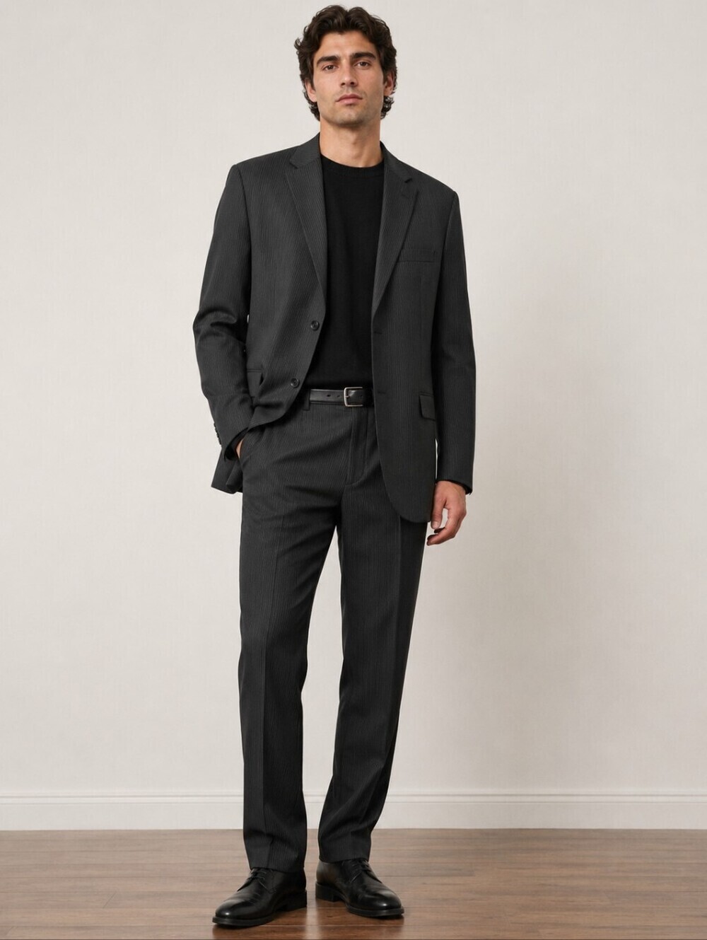 HUGO BOSS PINSTRIPE VIRGIN WOOL BLAZER SIZE 42L